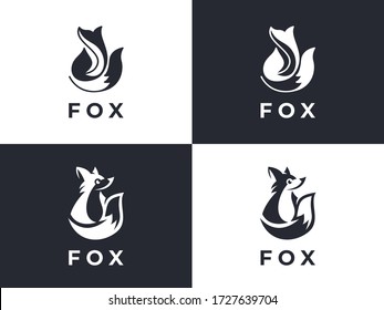 Fox silhouette logo in two versions