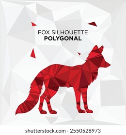 Fox Silhouette Polygonal Vector Illustration