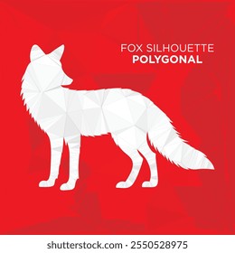 Fox Silhouette Polygonal Vector Illustration