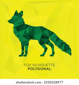 Fox Silhouette Polygonal Vector Illustration