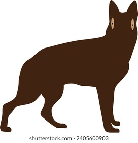 Fox silhouette set - isolated vector images of wild animals