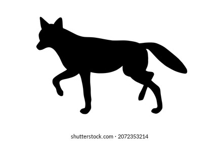 Fox silhouette. Simple vector illustration.