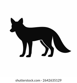 Fox silhouette standing wildlife animal