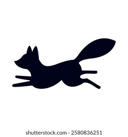Fox silhouette symbol sign animal cute icon vector