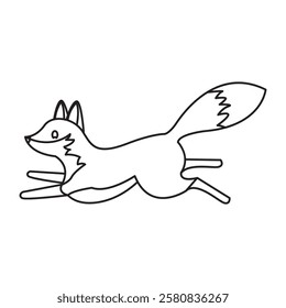 Fox silhouette symbol sign animal cute icon vector
