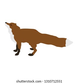 Fox silhouette, vector