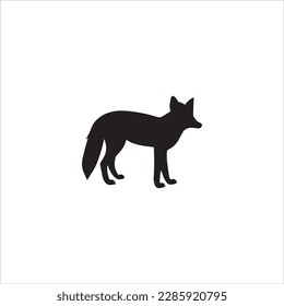 A fox silhouette vector art work.