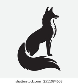 Fox silhouette vector design eps