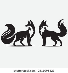 Fox Silhouette Vektordesign eps