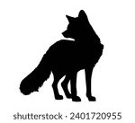 Fox Silhouette. Fox Vector Illustration.