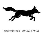 A Fox Silhouette Vector Illustration