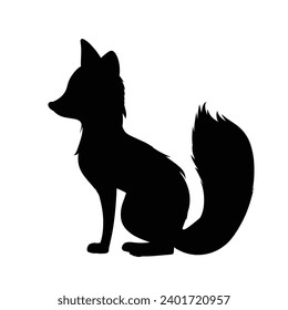 Fox Silhouette. Fox Vector Illustration.