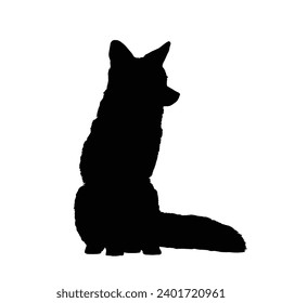 Fox Silhouette. Fox Vector Illustration.