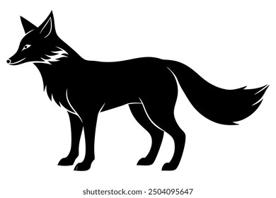 A Fox Silhouette Vector Illustration