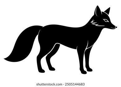 A Fox Silhouette Vector Illustration