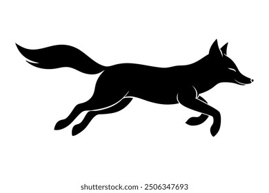 A Fox Silhouette Vector Illustration