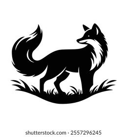 A Fox Silhouette Vector Illustration