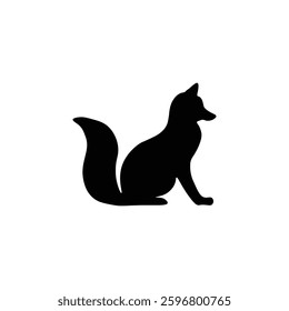 Fox silhouette with vector of illustration 