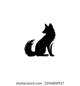 Fox silhouette with vector of illustration 