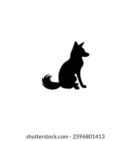 Fox silhouette with vector of illustration 