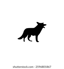 Fox silhouette with vector of illustration 