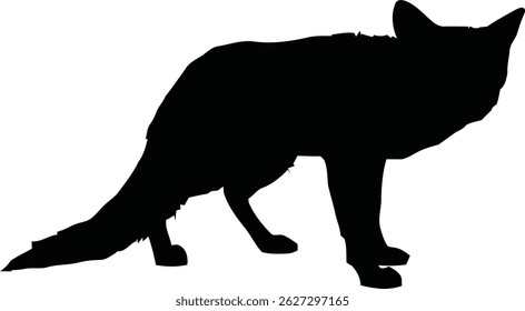 A Fox Silhouette Vector Illustration