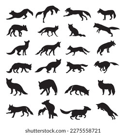 Fox silhouette vector illustration