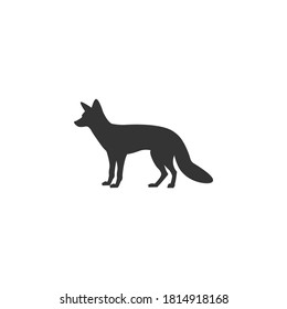 Fox Silhouette Vector On A White Background