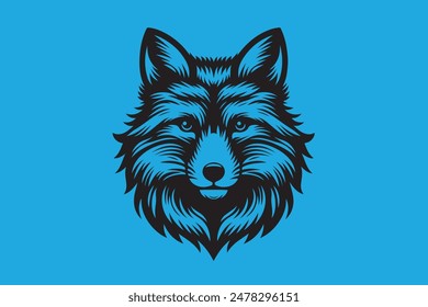 Fox Silhouette vector style with white background