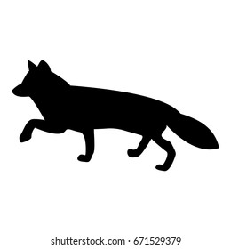 Fox of silhouettes icon .