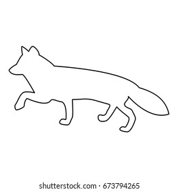 Fox of silhouettes icon .
