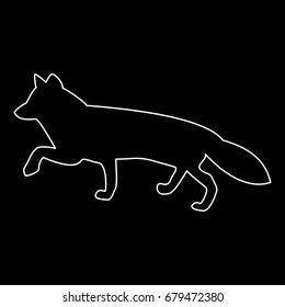 Fox of silhouettes icon .