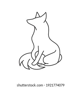 fox silhouettes vector illustration design simple modern in vector lines black and white suitable for icon logo 