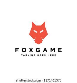 fox simple game logo icon vector template