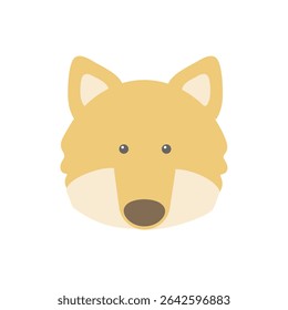 Fox simple icon illustration material
