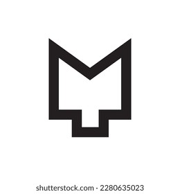 fox simple logo icon illustration.
