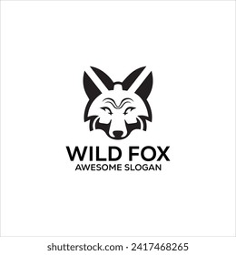  fox simple mascot logo design  Cute Fox Animal vector illustration design.