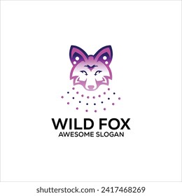  fox simple mascot logo design  Cute Fox Animal vector illustration design.