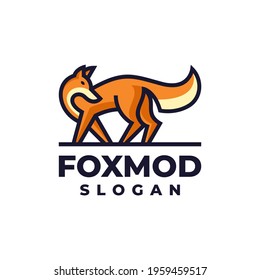 Fox Simple Modern Line Logo Template