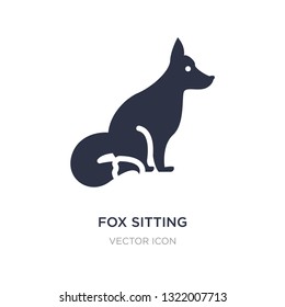 fox sitting icon on white background. Simple element illustration from Animals concept. fox sitting sign icon symbol design.