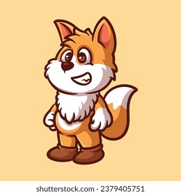 Fox Smile Creative Cartoon Illustration