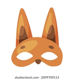 Fox Snout Mask as Party Birthday Photo Booth Prop Vector Illustration