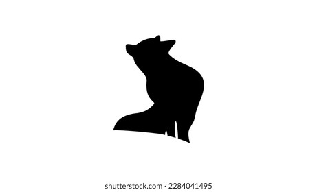 fox in snow, high quality vector