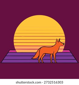 A fox standing in