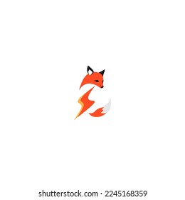 the fox is standing logo