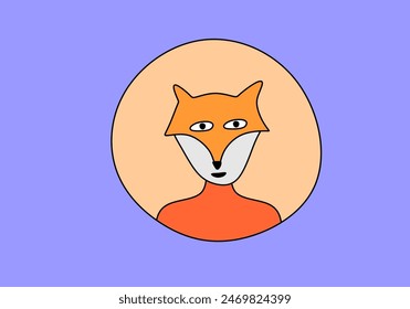 Ilustración de estilo Fox Icono, personaje, marca