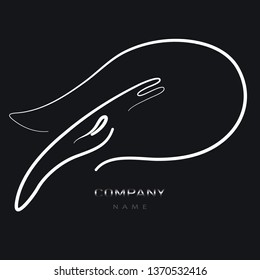Fox Symbol, Sign or Logo Template. creative silhouette Modern Simple Design Concept of willy wild animal