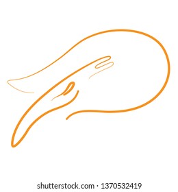 Fox Symbol, Sign or Logo Template. creative silhouette Modern Simple Design Concept of willy wild animal