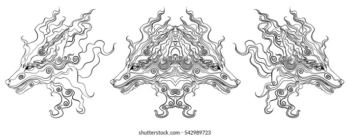 fox, symbolizes a mythical East deity