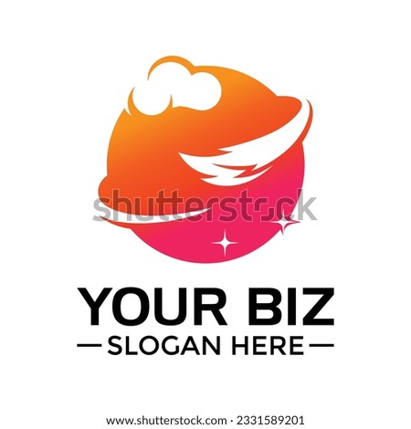 Fox tail around the world logo template